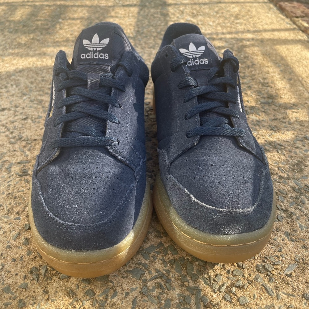 Women’s Adidas Navy Blue Continental 80 Suede Sneakers - Picture 2 of 10